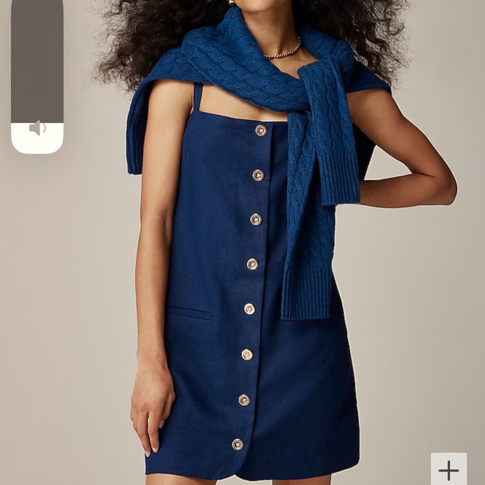 NWT J.Crew Claudia dress in linen size XS